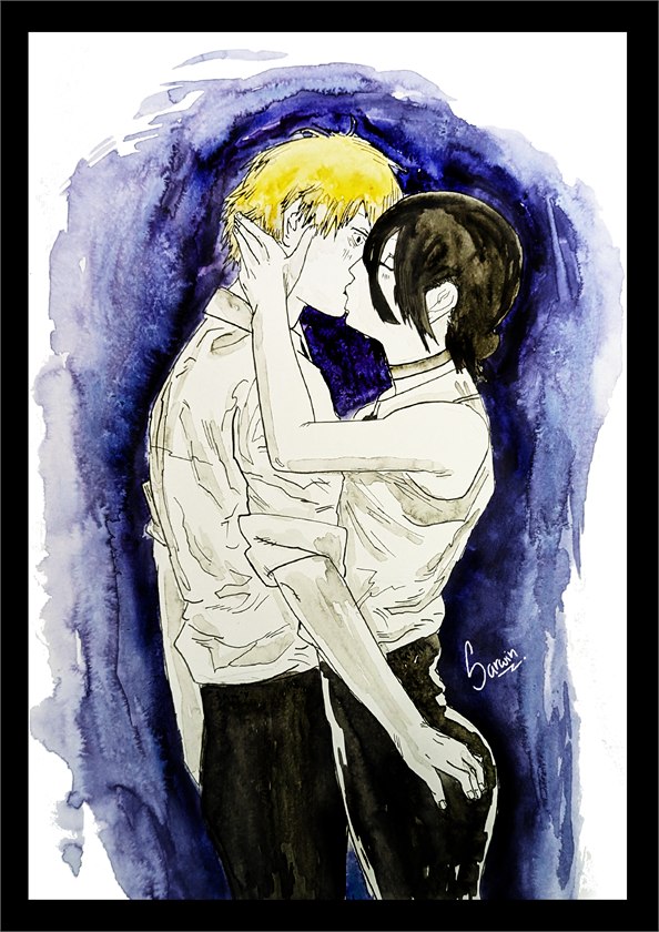 Denji and Reze artwork preview