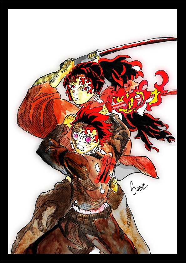 Yoriichi and Tanjiro artwork preview
